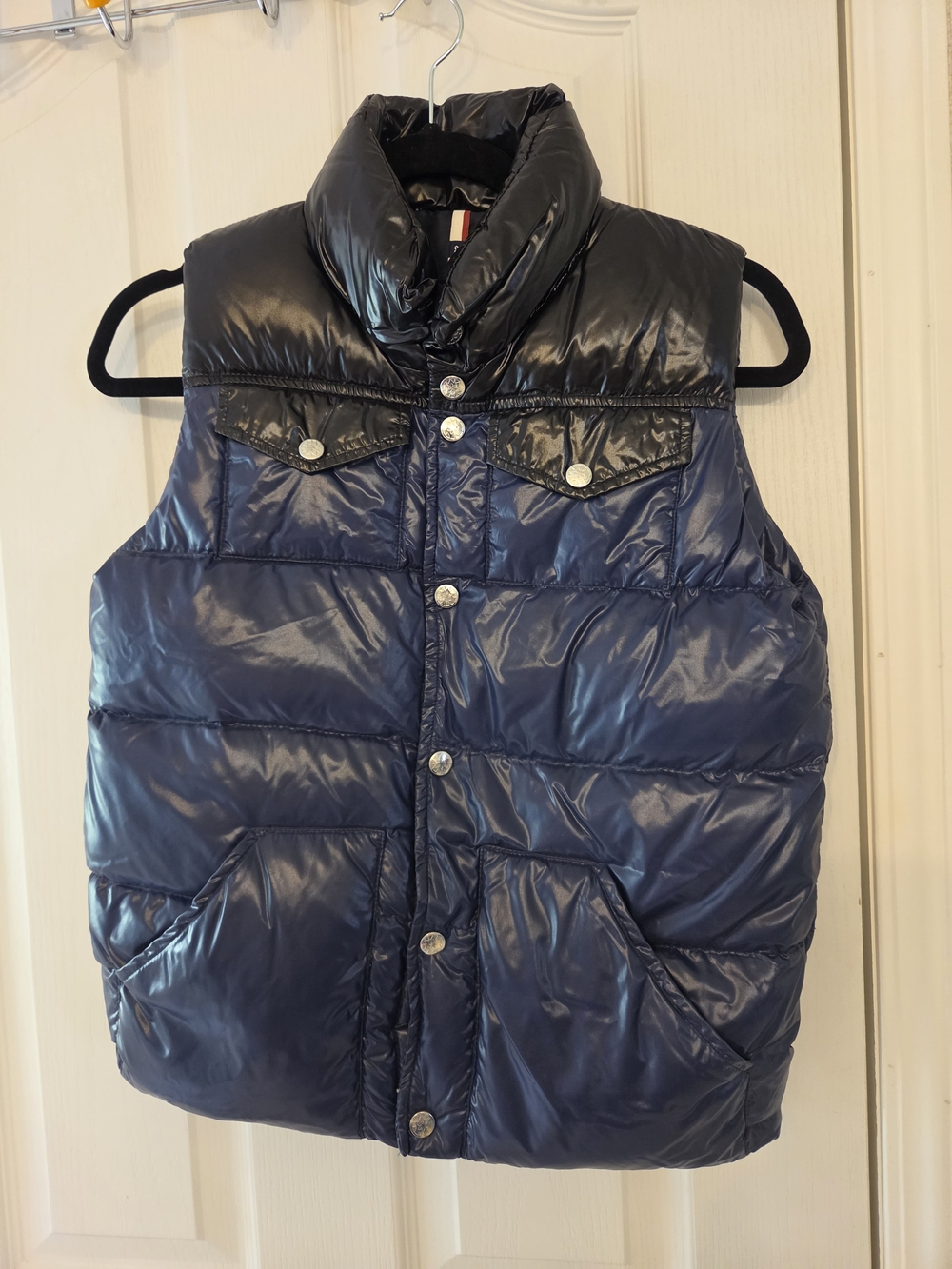 Pyrenex Navy and Black Quilted Puffer Vest for Kids